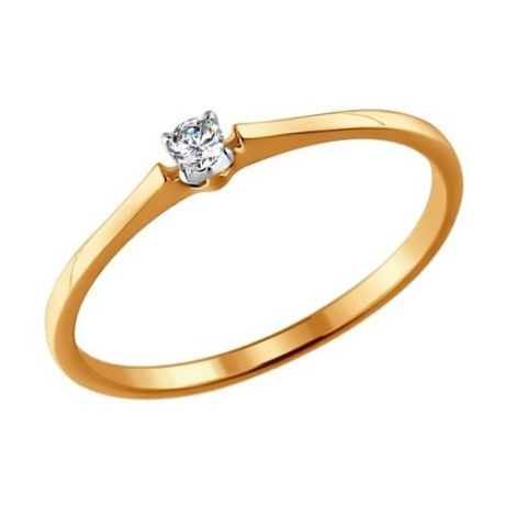 SOKOLOV Помолвочное кольцо из золота с бриллиантом 1011354, размер 15