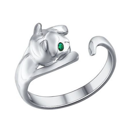 SOKOLOV Серебряное кольцо «Котёнок» 94011327, размер 17