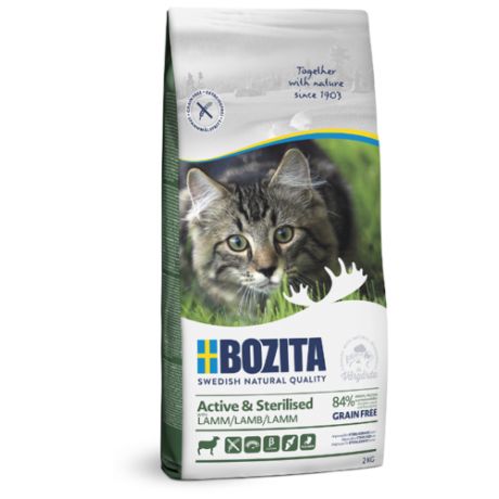 Корм для стерилизованных кошек Bozita беззерновой, с ягненком 2 кг
