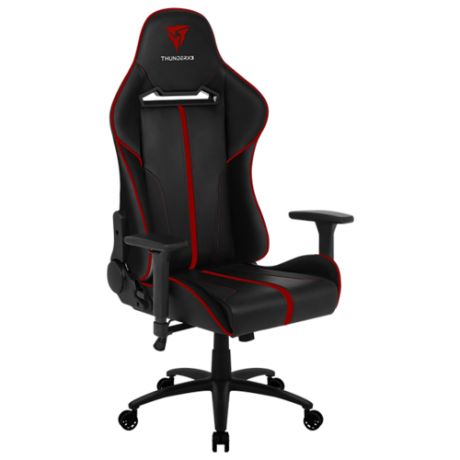Компьютерное кресло ThunderX3 BC5 игровое, обивка: искусственная кожа, цвет: black/red