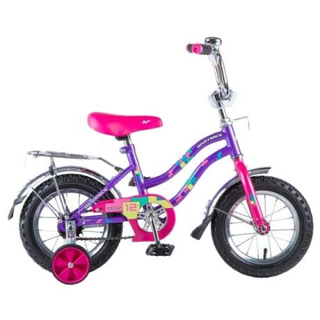 Детский велосипед Novatrack Tetris 12 (2018) фиолетовый (требует финальной сборки)