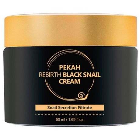 Pekah Rebirth Black Snail Cream Крем для лица с муцином черной улитки, 50 мл