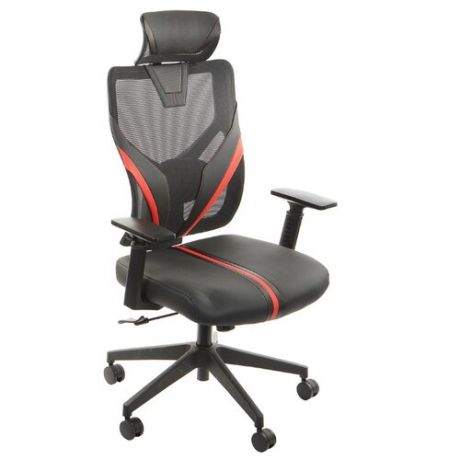 Компьютерное кресло ThunderX3 YAMA1 игровое, обивка: искусственная кожа, цвет: black-red