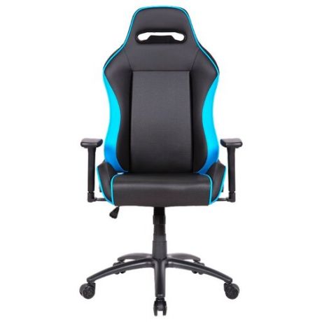 Компьютерное кресло TESORO Alphaeon S1 игровое, обивка: искусственная кожа, цвет: черно-голубой