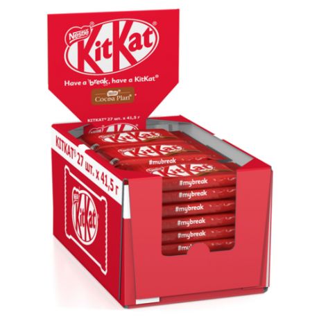 Батончик KitKat молочный шоколад с хрустящей вафлей (27 шт.)