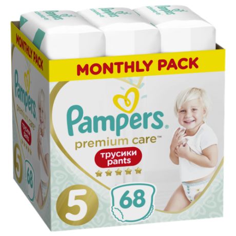 Pampers Premium Care трусики 5 (12-17 кг) 68 шт.