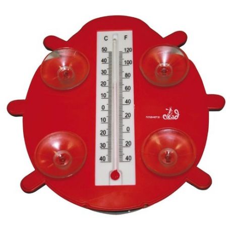 Термометр GARDEN SHOW Божья коровка красный