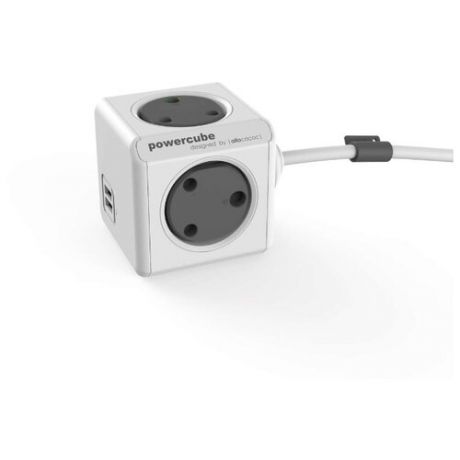 Удлинитель Allocacoc PowerCube Extended USB 1402GY/DEEUPC, 1.5 м