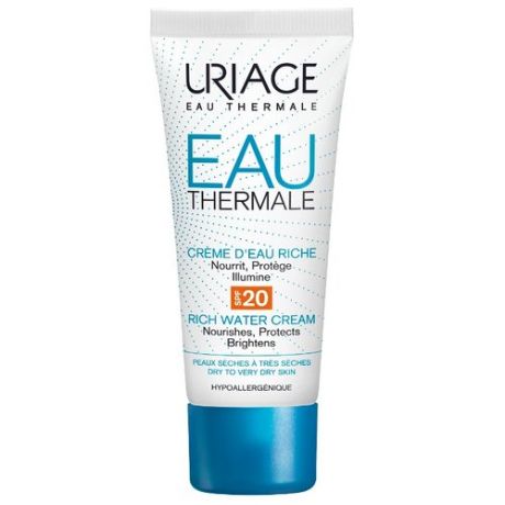 Uriage Eau Thermale Rich Water Cream SPF20 Крем увлажняющий для лица, 40 мл