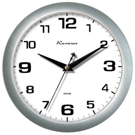 Часы настенные кварцевые Камелия Классика Серебро 4333 серебристый