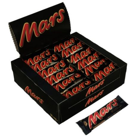 Батончик Mars с нугой и карамелью, 50 г, коробка (36 шт.)
