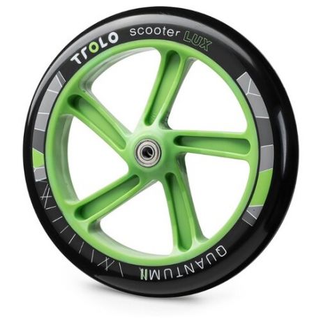 Колесо для самоката Trolo Quantum 2, 230 мм черно-зеленый