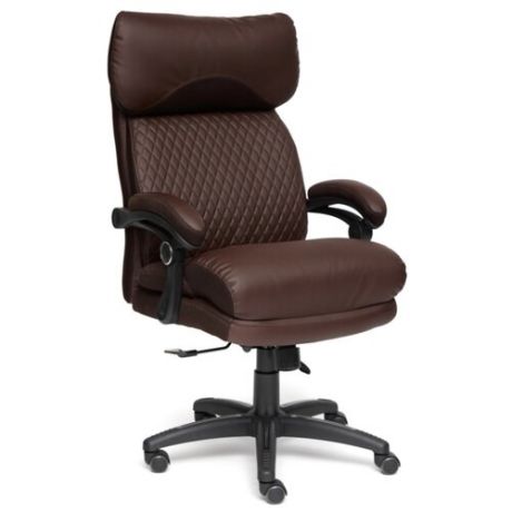 Компьютерное кресло TetChair Chief для руководителя, обивка: текстиль/искусственная кожа, цвет: коричневый