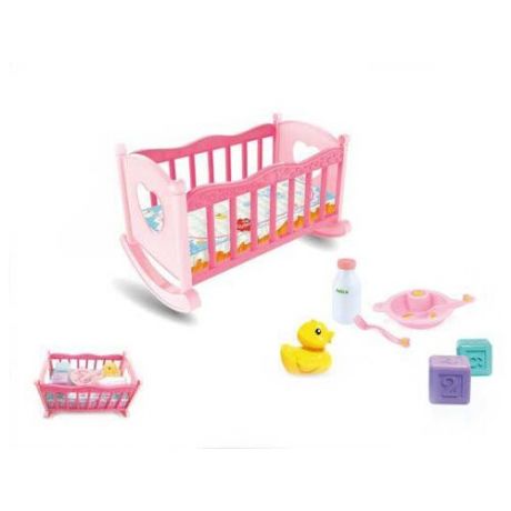 Наша игрушка Кроватка для куклы (170103) розовый