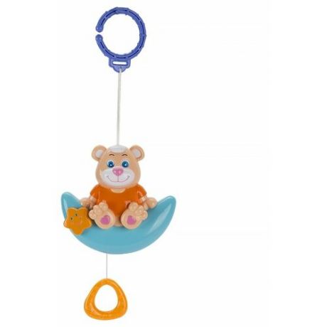 Подвесная игрушка Maman Мишка на луне (RM-25) оранжевый/голубой
