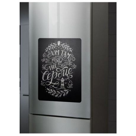 Доска на холодильник меловая Doski4you Большая комплект (58х36 см) черная