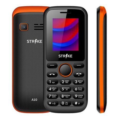 Телефон Strike A10 черно-оранжевый