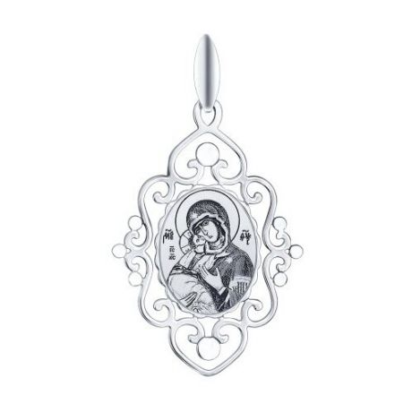 SOKOLOV Иконка из серебра «Икона Божьей Матери Владимирская» 94100256