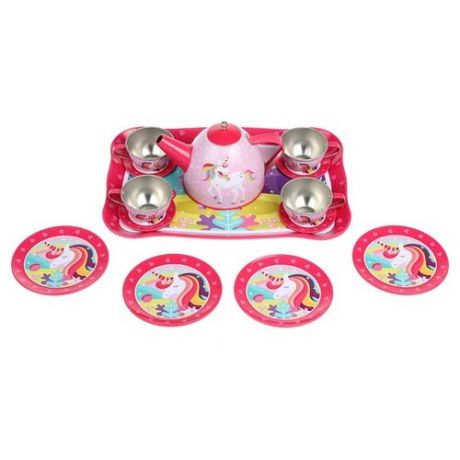 Набор посуды Mary Poppins Единорог 453171 красный/розовый