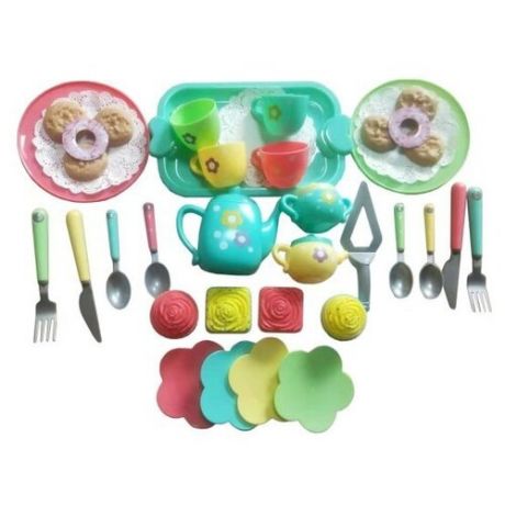 Набор продуктов с посудой Наша игрушка HY-686A разноцветный
