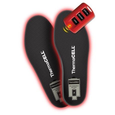 Стельки с подогревом для обуви Thermacell со съемными аккумуляторами черный XXL