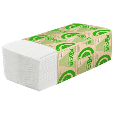 Полотенца бумажные Focus ECO mini V-сложения белые однослойные 5049975 1 шт. 200 л.