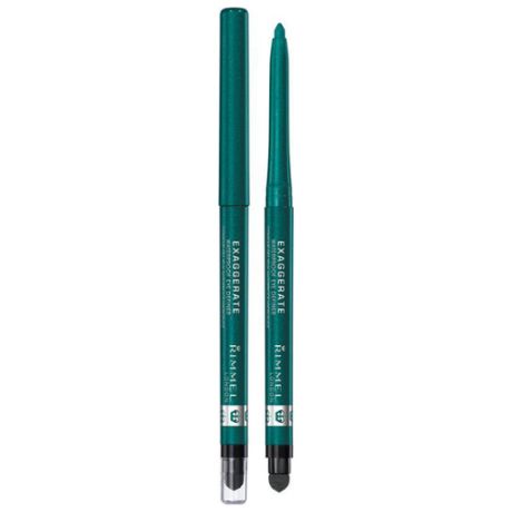 Rimmel Автоматический карандаш для глаз Exaggerate Waterproof Eye Definer, оттенок 250 Emerald Sparkle