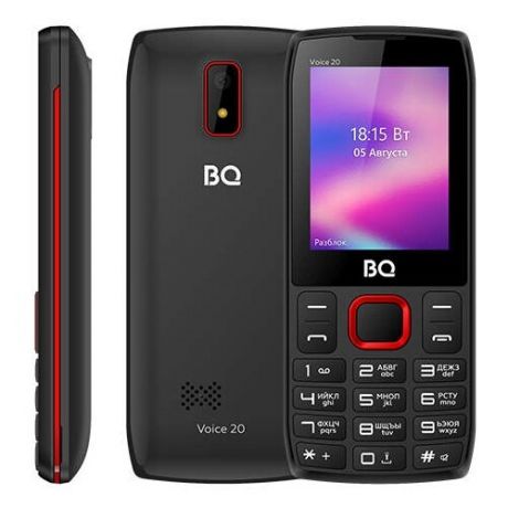 Телефон BQ 2400L Voice 20 черно-красный