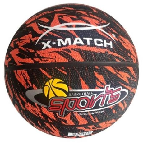 Баскетбольный мяч X-Match 56470, р. 7 оранжевый/черный