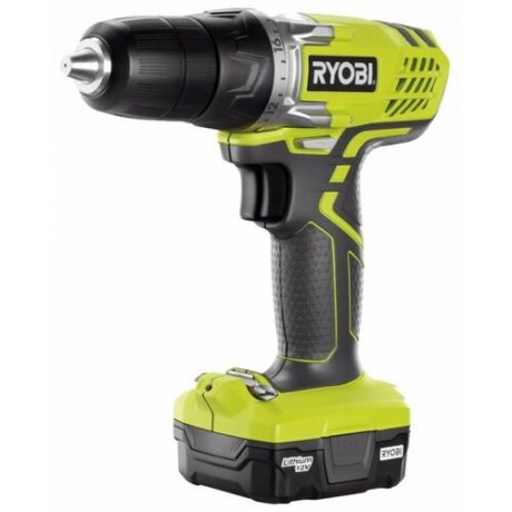 Аккумуляторная дрель-шуруповерт RYOBI R12SD-L13S 25 Н·м желтый/черный