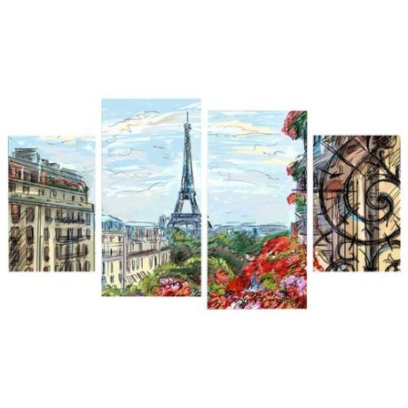 Модульная картина KARTINA style Сердце Парижа 90х60 см
