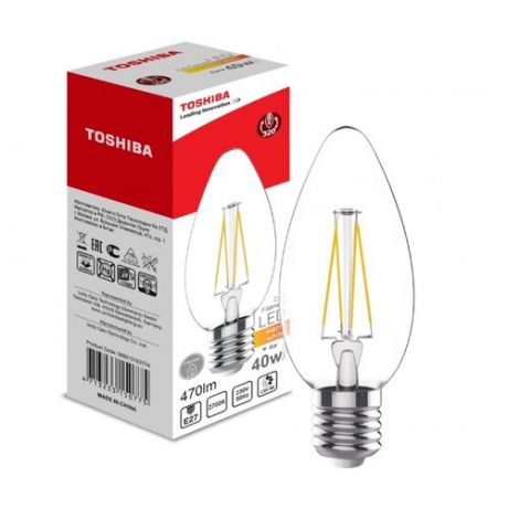 Лампа светодиодная Toshiba 00501315077A, E27, C35, 4Вт
