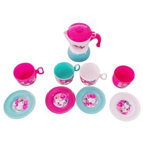 Набор посуды Наша игрушка LN794E белый/розовый/голубой