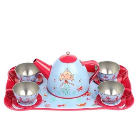 Набор посуды Mary Poppins Русалка 453170 голубой/красный