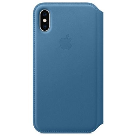 Чехол Apple Folio кожаный для Apple iPhone XS cape cod blue
