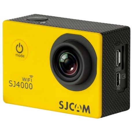 Экшн-камера SJCAM SJ4000 WiFi желтый