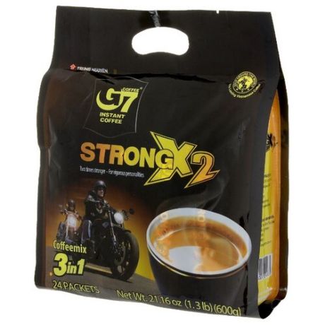 Растворимый кофе Trung Nguyen G7 3 в 1 Strong X2, в пакетиках (24 шт.)