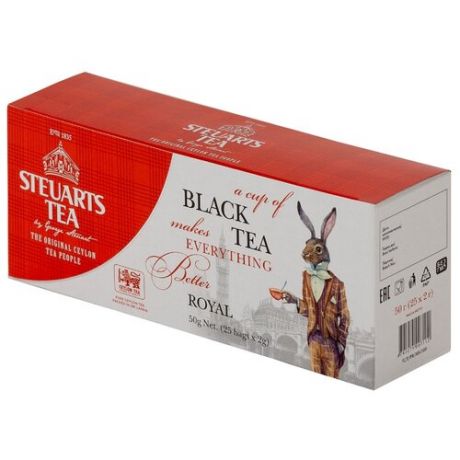 Чай черный Steuarts Tea Royal в пакетиках, 25 шт.