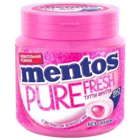 Жевательная резинка MENTOS Pure Fresh Тутти-Фрутти без сахара 100 г