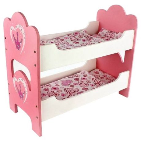 Mary Poppins Кроватка двухспальная Корона (67116) белый/розовый