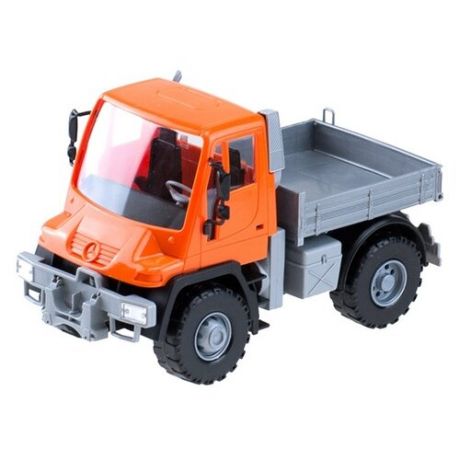 Грузовик ЛЕНА Mercedes Unimog U 500 (8881/8882) 17.5 см оранжевый/серый