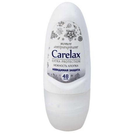 Carelax дезодорант-антиперспирант, ролик, Extra Protection Нежность хлопка, 50 мл