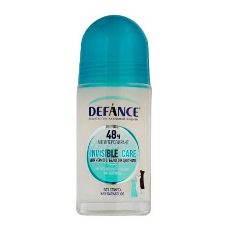 Defance дезодорант-антиперспирант, ролик, Invisible Care, 50 мл
