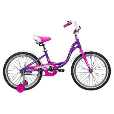 Детский велосипед Novatrack Angel 20 (2019) фиолетовый (требует финальной сборки)