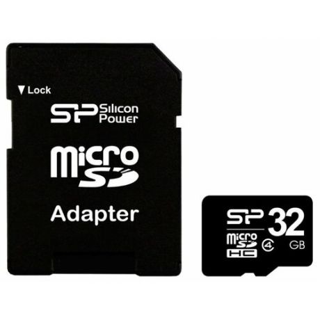 Карта памяти Silicon Power micro SDHC Card 32GB Class 4 + SD adapter