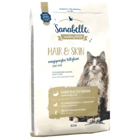 Корм для кошек Sanabelle для здоровья кожи и шерсти 10 кг