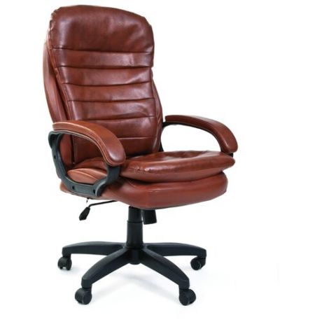 Компьютерное кресло Chairman 795 LT для руководителя, обивка: искусственная кожа, цвет: коричневый