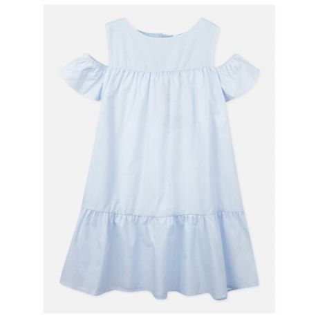 Платье playToday размер 140, белый/голубой