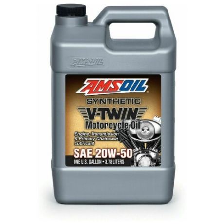 Моторное масло AMSOIL V-Twin Synthetic Motorcycle Oil 20W-50 3.784 л