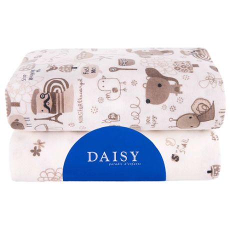 Многоразовые пеленки Daisy фланель 90х145 комплект 2 шт. улитки